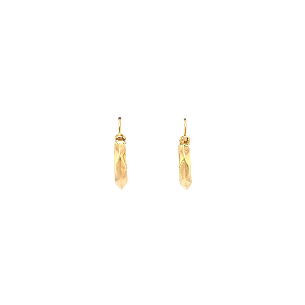 Gold fishermen earrings 18 krt