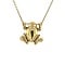 Gold pendant with diamond and emerald 14 krt