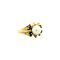 Gouden ring met parel en saffier 18 krt
