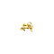 Gold ear studs with pearl 14 krt