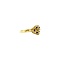 Gouden ring met zirkonia en saffier 18 krt