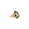 Gouden ring met roosdiamant in zilver 925/14 krt