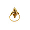 Gouden vintage ring met roosgeslepen diamant 14 krt
