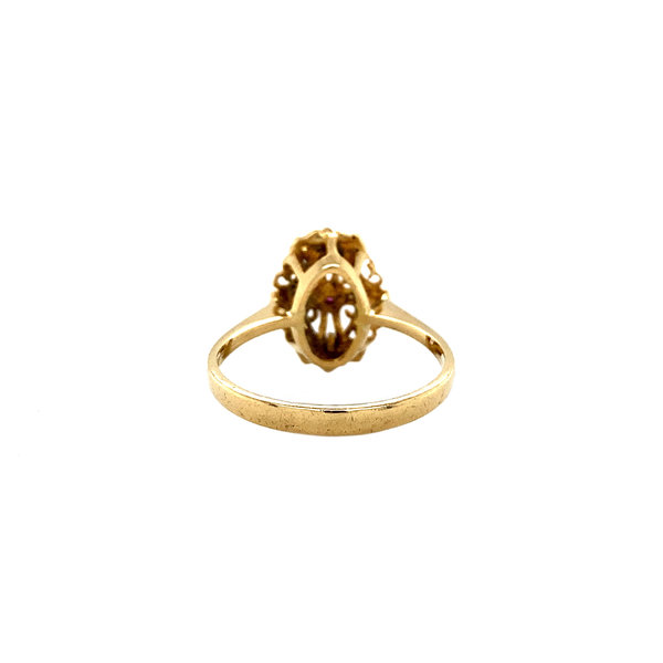 Gouden ring met robijn 18 krt