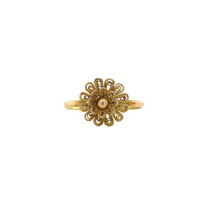 Gouden bloem ring 14 krt