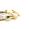 Gouden armband met parel, smaragd en diamant 18 krt