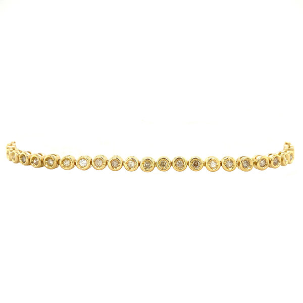 Gold tennis bracelet with diamond 19 cm 18 crt