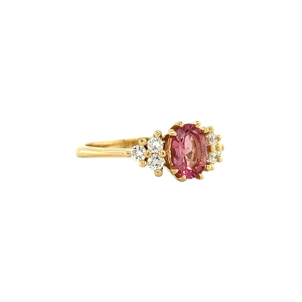 Audrey ring 14 krt - Pink Sakura