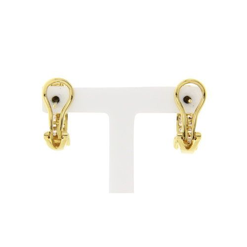 Gold ear jewelry with diamond 18 crt