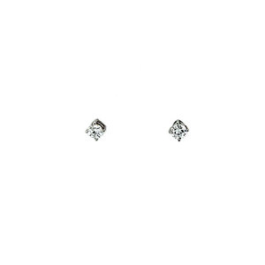 White gold solitaire earrings with diamond 18 krt * new