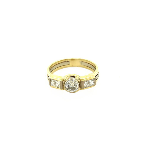 Gold ring with diamond 14 crt