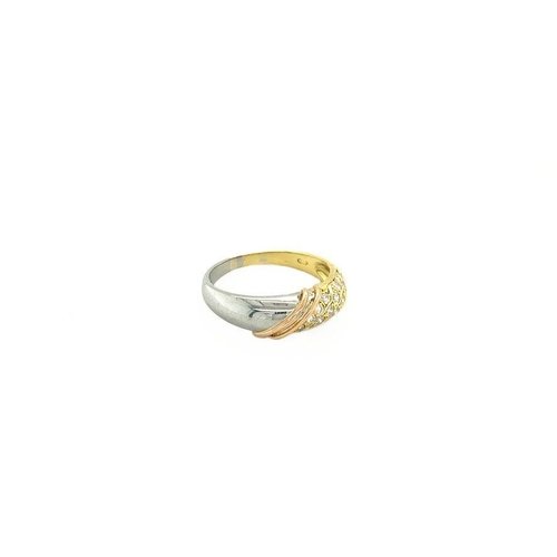 Gold ring with diamond 18 krt