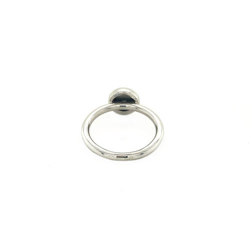 Witgouden solitair ring met diamant 14 krt