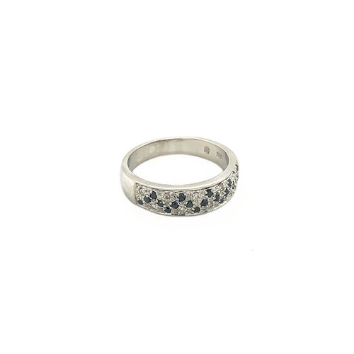 Witgouden ring met diamant 14 krt