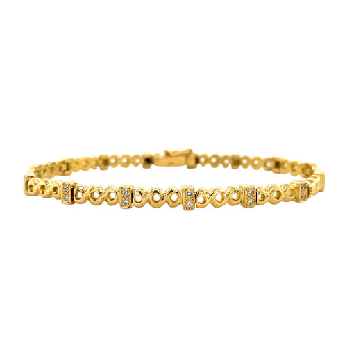 Gold bracelet with diamond 18 crt