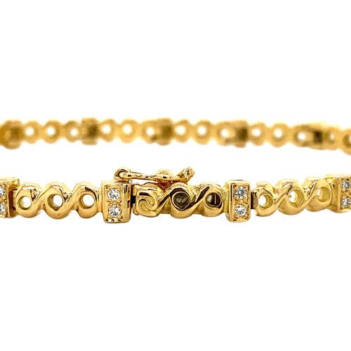 Gold bracelet with diamond 18 crt