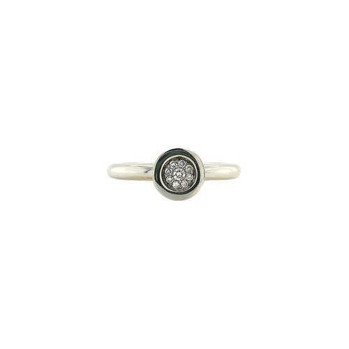 White gold ring with diamond 14 crt