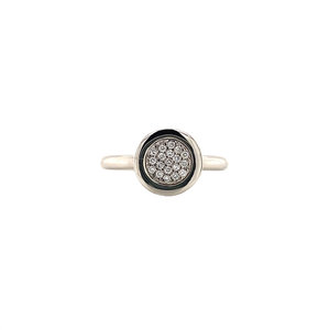 Witgouden ring met diamant 14 krt