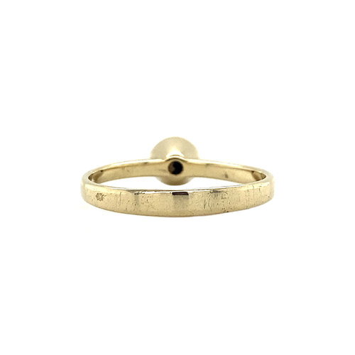 Gold solitaire ring with zirconia 14 krt