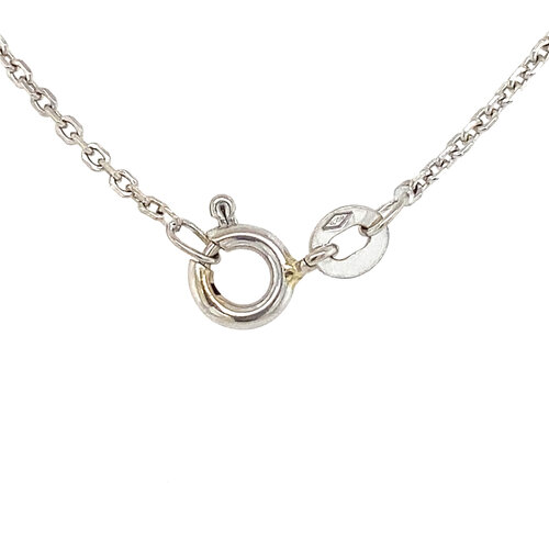 White gold length necklace anchor 53 cm 18 krt