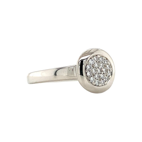 Witgouden ring met diamant 18 krt