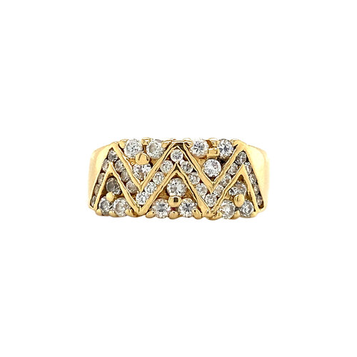 Gold ring with zirconia 18 crt