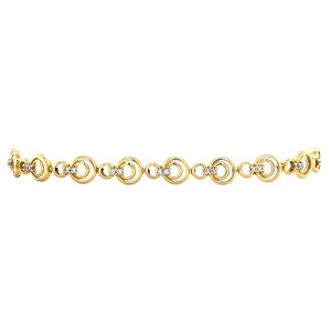 Gold bracelet with zirconia 20 cm 18 crt