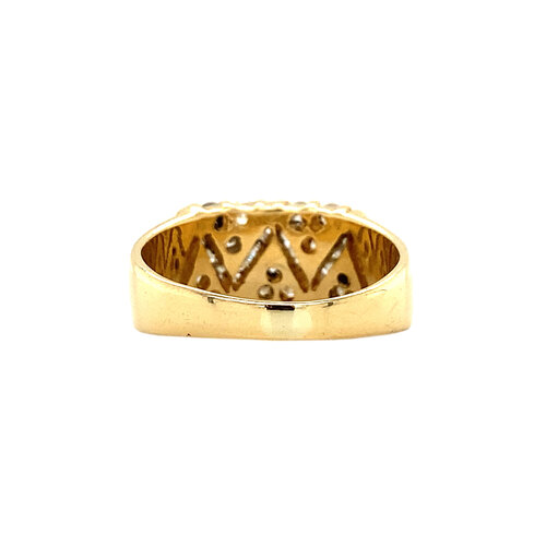 Gold ring with zirconia 18 crt