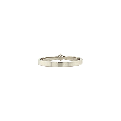 Weißgold-Solitärring mit Diamant 14 Karat * neu