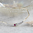 Gold choker with diamond and ruby 41 cm 18 crt