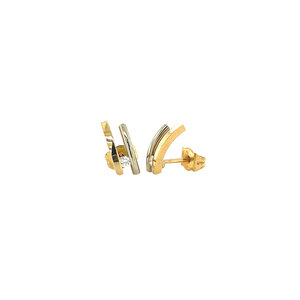 Gold earrings with diamond 14 krt