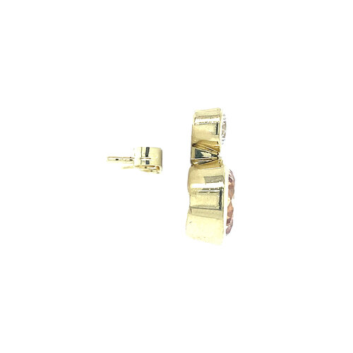 Gold ear studs with zirconia 14 krt