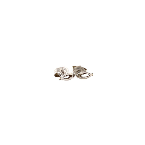 White gold earrings with diamond 14 krt