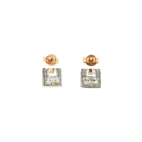 Gold earrings with diamond 14 krt