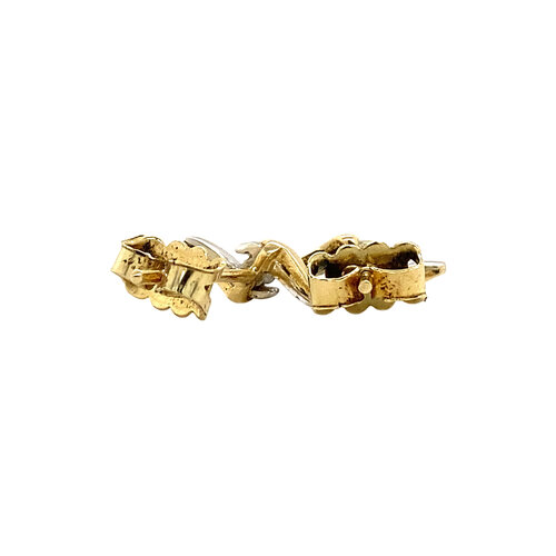 Gold earrings with diamond 14 krt