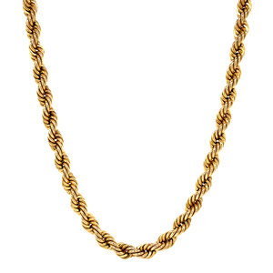 Gouden koord collier 46 cm 14 krt