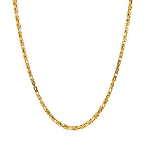 Goldene Halskette mit Königsgliedern, 49 cm, 18 Karat