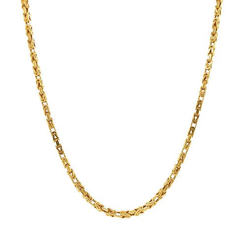 Gold necklace king link 49 cm 18 crt