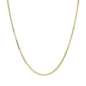 Goldene venezianische Halskette, 40 cm lang, 14 Karat