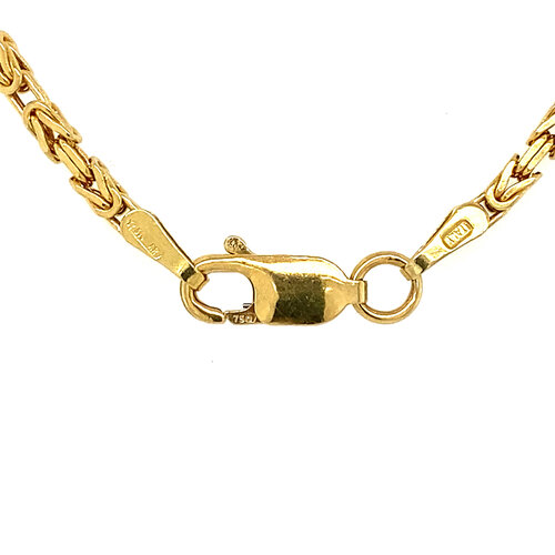 Gold necklace king link 49 cm 18 crt