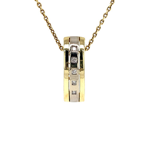 Gold pendant with diamond 14 crt