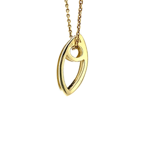 Gold pendant with diamond 14 crt