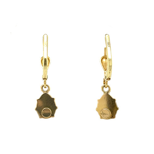 Gold children's earrings ladybug 14 crt* new