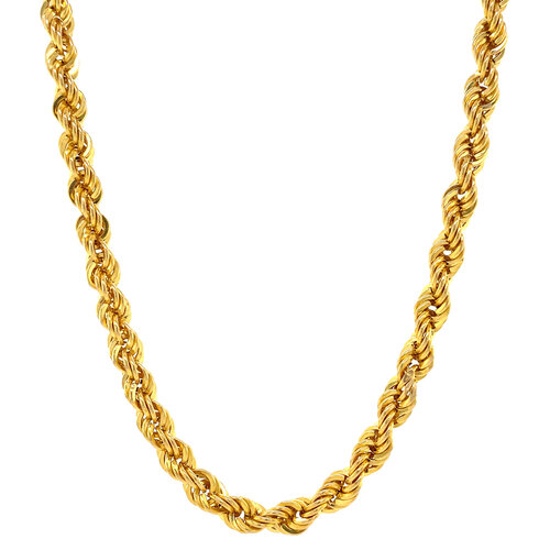 Gold cord necklace 61 cm 14 crt