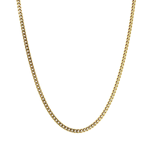 Gold gourmet length necklace 52 cm 14 crt