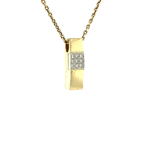 Gold pendant with diamond 14 crt