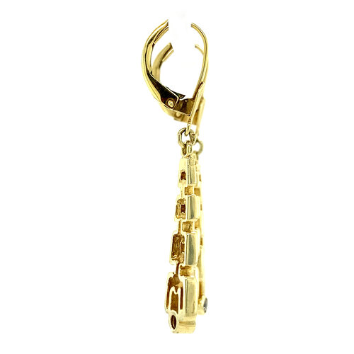 Gold earrings with zirconia 14 crt
