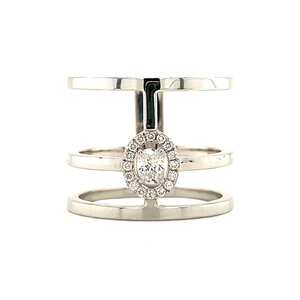 White gold ring with diamond Messika 18 kt