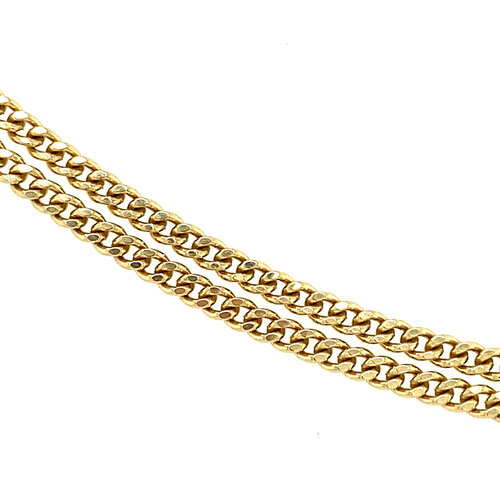 Goldene Gourmet-Halskette, 51 cm, 14 Karat