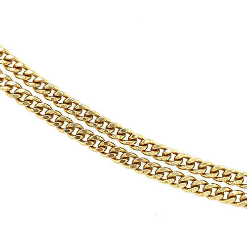 Gouden lengtecollier gourmet 51 cm 14 krt